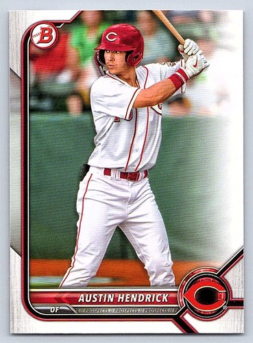 250x LOT - AUSTIN HENDRICK REDS 2022 BOWMAN DRAFT #BD-61 - Picture 2 of 3