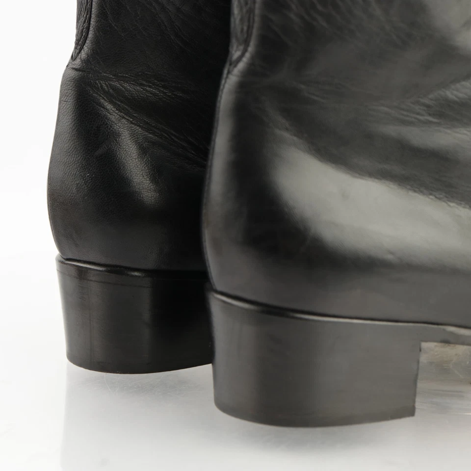 VTG Cole Haan Womens Boots Size 10 Black Leather Low Block Heel Bootie Round Toe - Image 4 of 4