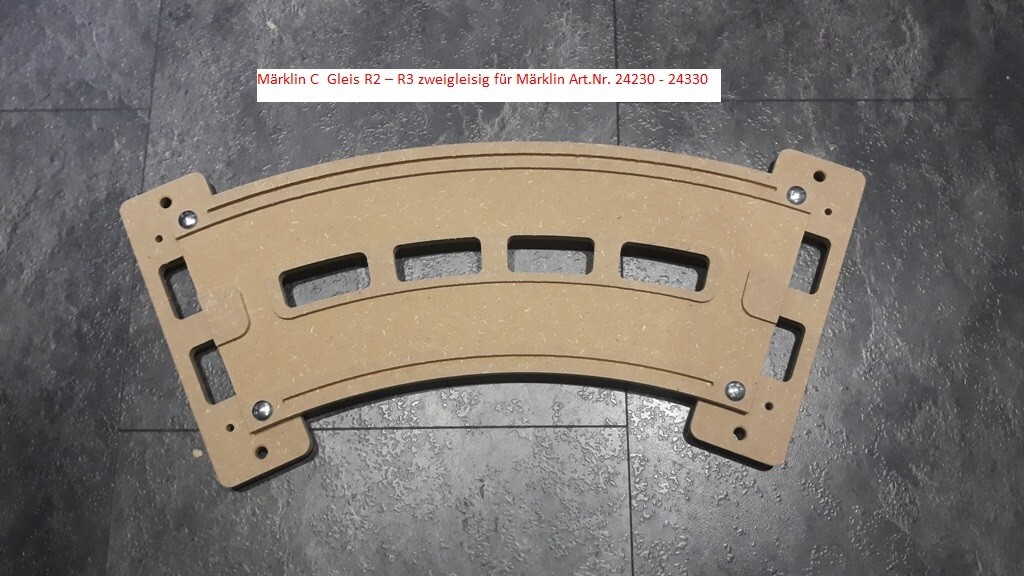 Gleiswendel 2 Ebenen Für Märklin C-Gleis Spur H0 – Eingleisig, CNC-gefertigt