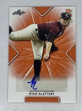 2021 LEAF PERFECT GAME ORANGE RYAN SLATTERY PAPER RC AUTO # 8/30