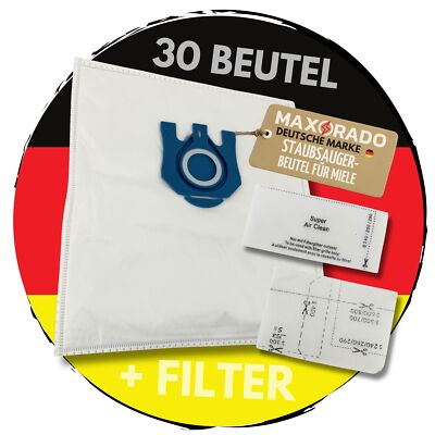 30 Staubsaugerbeutel für Miele GN Serie + 12 Filter S8 Parquet Special Ecoline S