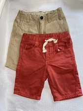 Gap Kids, 2 Pair, Boys Shorts, Beige/ Red, Size 5.