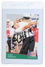 KARL KIMBALL Signed 1991 PRO SET Golf Card #143 PGA Tour South Florida 	Bulls