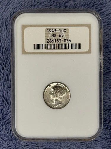 1943 Mercury Silver Dime MS65 NGC