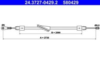 ATE 24.3727-0429.2 Seilzug, Feststellbremse FüR MERCEDES-BENZ