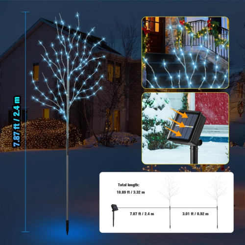 Birch Tree for Christmas Decorations Outdoor,3FT 140LED Cool White eBay