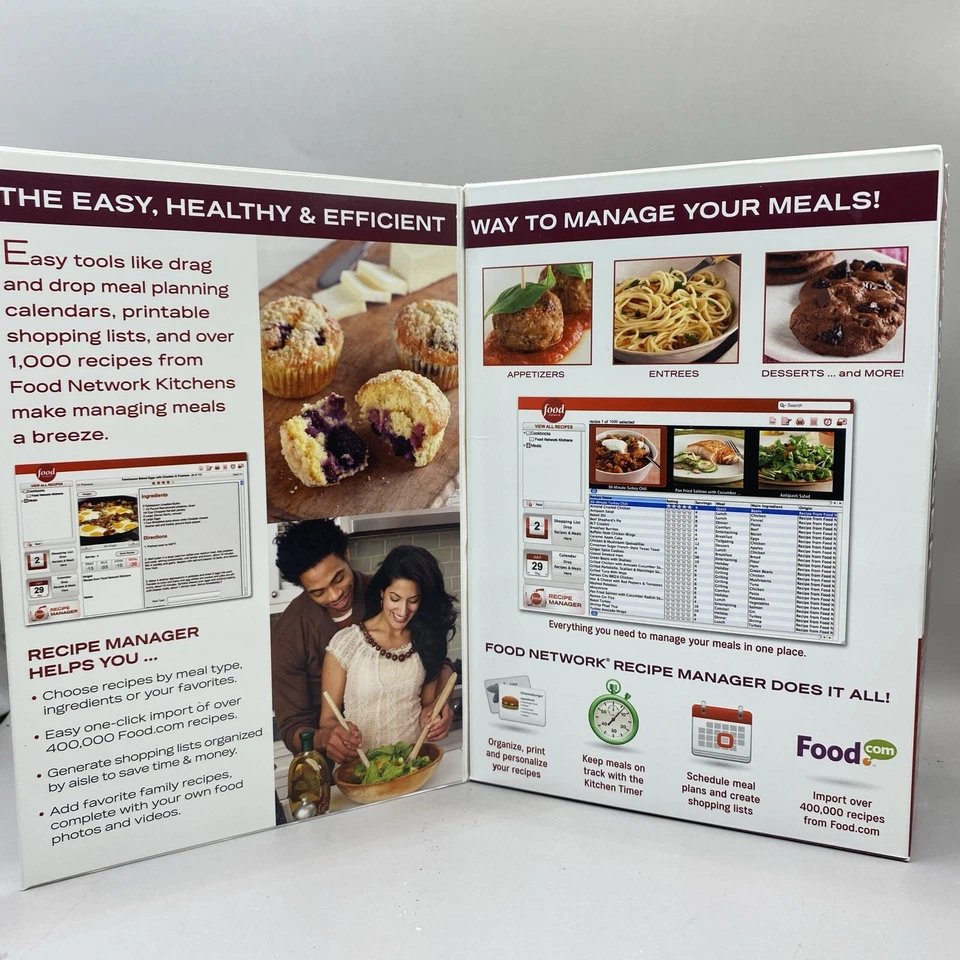 Food Network Recipe Manager • CD ROM & Book • Windows & Mac • New - Image 4 of 4
