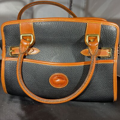 Bourke Leather Satchel Dooney And Bourke Black And English Tan