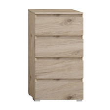 Commode moderne en bois 4 tiroirs 61x101h Chêne