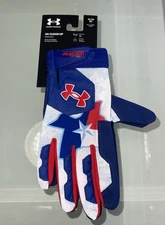 Under Armour Men  UA Clean Up Texas Baseball Batting Gloves  Sz XL