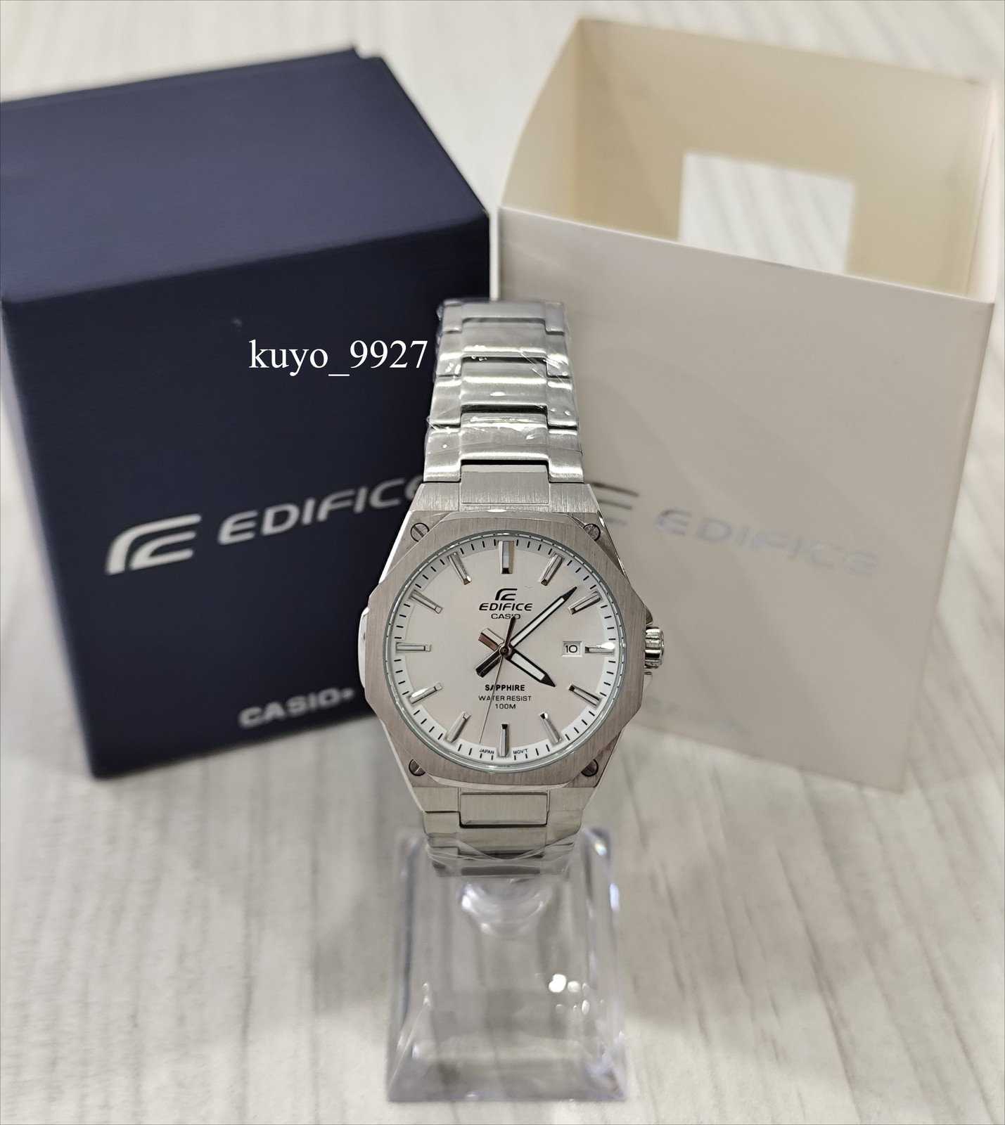 Casio Edifice Men's Silver Dial Stainless Steel Sports Watch EFR-S108D-7AVUEF