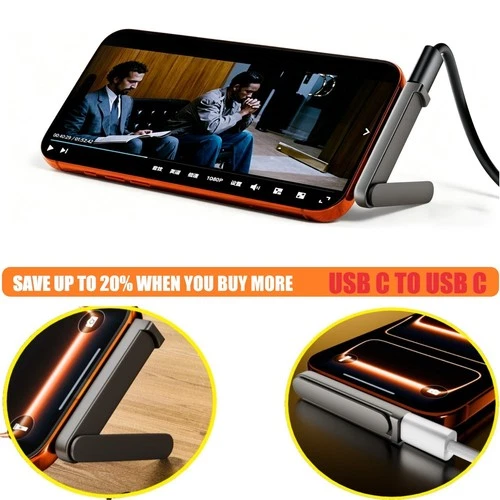 240W Charger Converter Stand fold Holder USB Type C Power Charging Cable Adapter