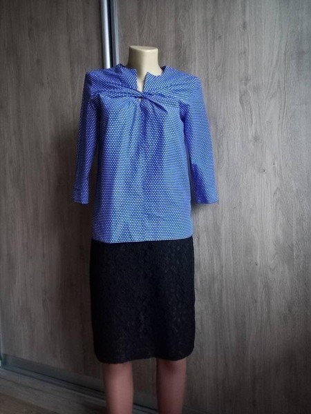 Women COS Shirt Navy Cotton 32 / XXS / 40