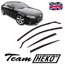 Wind Deflectors Fits Audi A4 B8 2009-2015 4-Door Saloon 4-Pcs Set Tinted Heko
