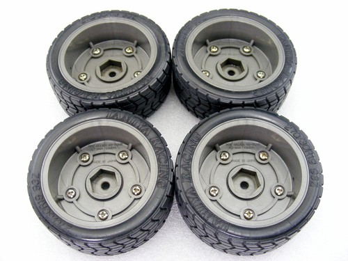 Vintage Tamiya 50432 TA01 58099 Nissan Nismo Skyline GTR Wheels & Tires Set RARE - Picture 8 of 10