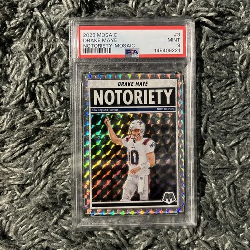 2025 PANINI MOSAIC NOTORIETY MOSAIC #3 DRAKE MAYE PSA 9