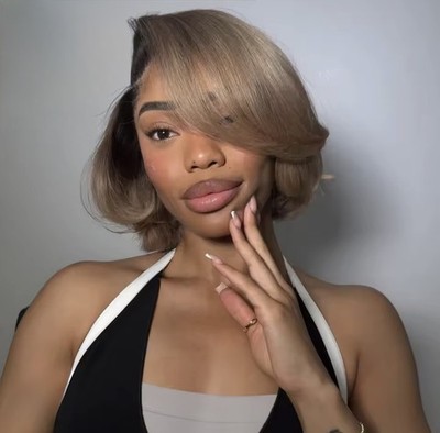 Raw Vietnamese SDD Ash with Brown Roots Layered Glueless Pre Styled Bob Wig 250%