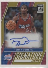 2017 Panini Donruss Optic Signature Series Gold Prizm 3/10 Terry Dehere Auto 0c6
