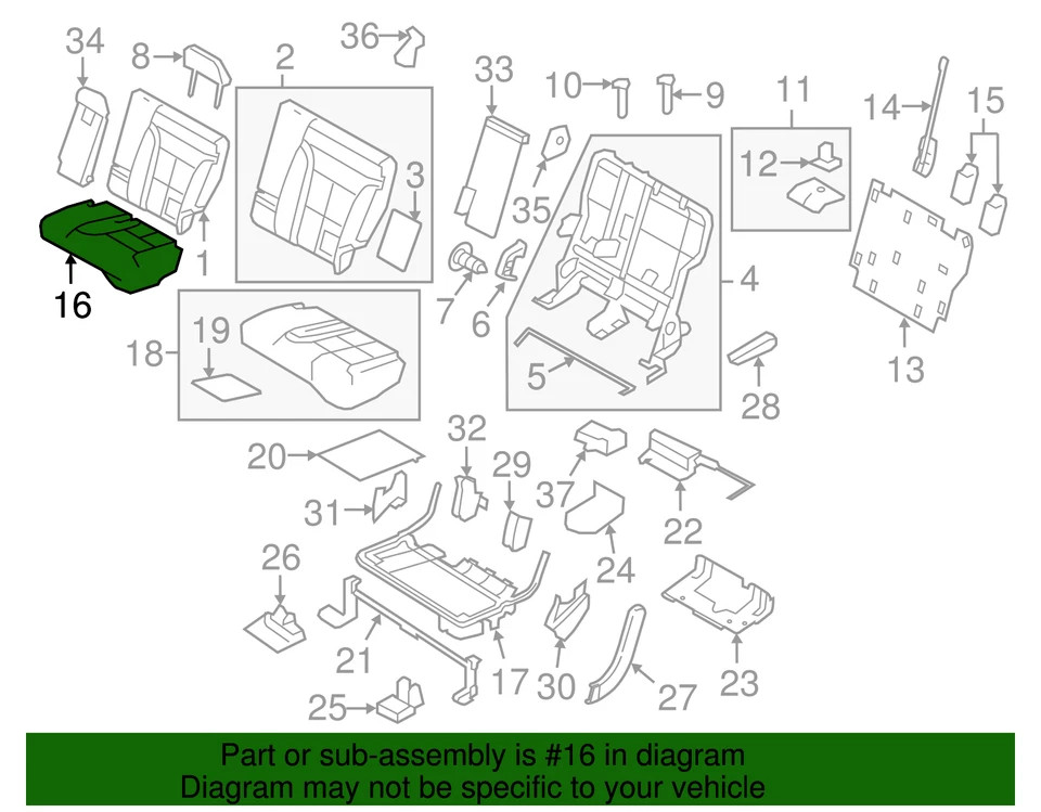 Genuine Ford Cushion Cover 9T4Z-7863805-AA Foto 2 de 2