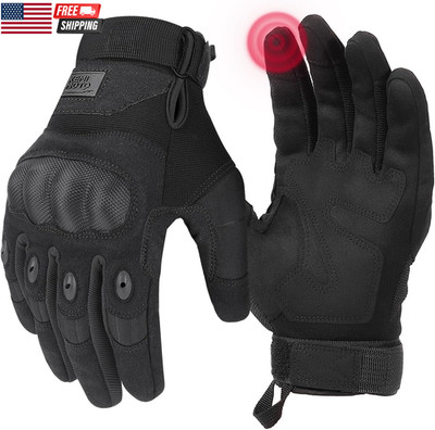 Tactical Gloves for Men, Touchscreen Motorcycle Gloves with Hard Shell & Palm Pa