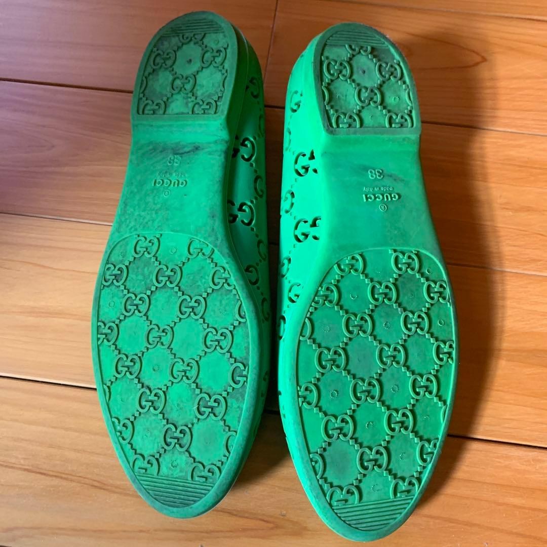 Gucci Flats Shoes With Logo Green Size 38 US About 8 For Women thumbnail 2