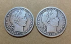 1912 & 1912 s Barber Silver Half Dollars...Nice Combo!!!