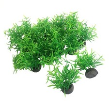 Aquarium Plant Fish Tank Decoration 20 Pieces Small/1" Tall Plastic Artificia...