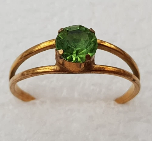 Vintage USSR Soviet Era Women Gold Plated Ring USSR Size 21mm