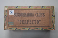 Antique Wood Cigar Box Susquehanna Club's Perfecto Factory #357 1st District