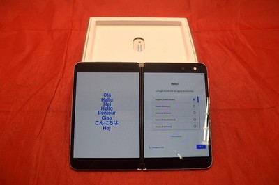 Open Box Factory Unlocked Microsoft Surface Duo 128GB Glacier White 1930