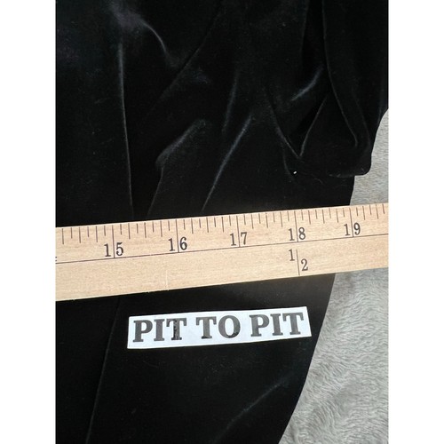 JS COLLECTIONS Vintage 90's Black Velvet Victorian Style Jacket Blazer 14/M - Picture 11 of 11