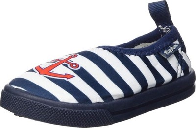 Playshoes Boys Bath Shoes Aqua Shoes Slipper Maritim, Navy / White, 18/19 EUR
