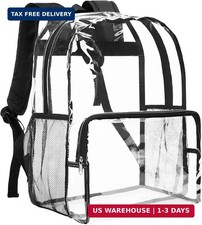 Clear Backpack Heavy Duty - Extra Large Clear Bookbag Transparent See Through...