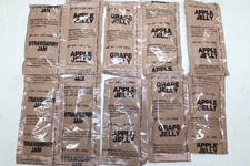 10 US Military Issue MRE Jelly Entress Variety Pack Grape Apple Strawberry Lot10