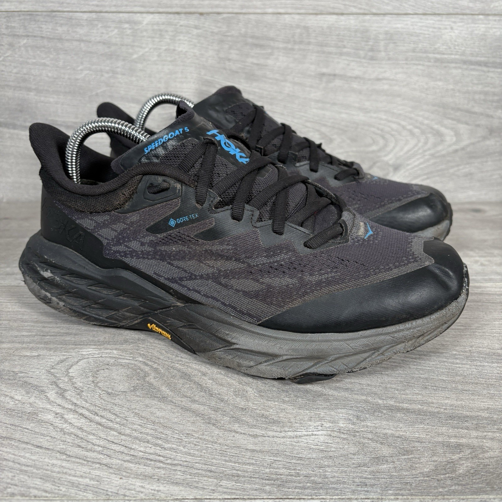 Zapatillas de deporte Hoka para hombre negras Reino Unido talla 9 Speedgoat 5 GTX Spike Trail Goretex