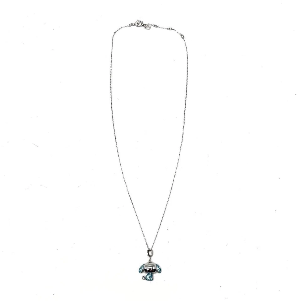 Auténtico collar colgante de diamantes de imitación plateado para perro SWAROVSKI joyería de moda para mujer Foto 2 de 4