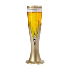 3L/100oz Beer Tower Beverage Dispenser with Spigot & Ice Tube Mimosa Tower Dr...