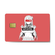Waifu Material Custom Vinyl Credit Card Sticker by CC Wraps