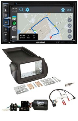 Alpine DAB TMC Bluetooth 2DIN USB Lenkrad Navigation für Citroen Nemo Fiat Fiori