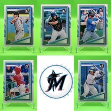 2025 Donruss Baseball Miami Marlins 5-Card Rated Prospects Lot
