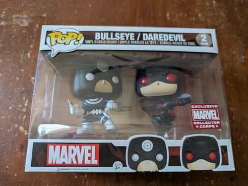 Funko Pop! Marvel -Bullseye + Daredevil 2 Pack Marvel Collectors Corps Exclusive