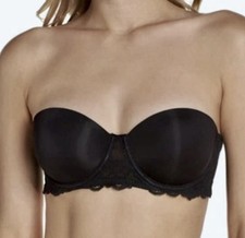 Calvin Klein Seductive Comfort Strapless Lift Convertible Bra, Black, 32D, NWD