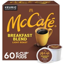 Breakfast Blend, Single Serve Coffee Keurig K-Cup Pods, Light Roast, 60 Count (6