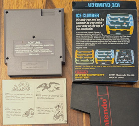 &iexcl;Estado de coleccionista! Ice Climber Small Box Nintendo NES Juego Sistema de Entretenimiento