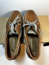 Sperry Top Sider Billfish Dark Tan Mens 9 M 3 Eye Boat Deck Shoe New 0799320