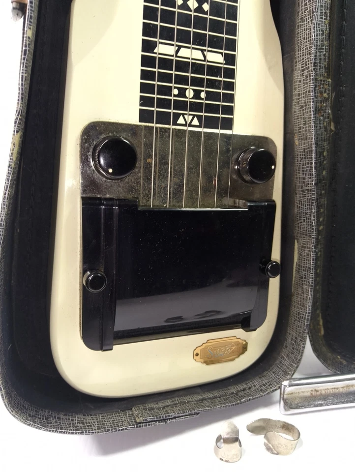 1966 Valco Supro Comet S410H Lap Steel w/ Case Working - Image 2 of 4