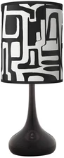 Giclee Glow Black Droplet 23 1/2" High Tempo Shade Modern Table Lamp