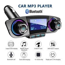 Bluetooth-compatible Car FM Transmitter MP3 Player UK Adapter Kit USB Y7V9