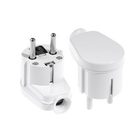 Zerlegbarer Winkelstecker Uni-Schuko 230V 16A Weiß