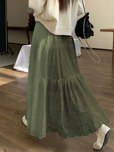 Vestidos Plisados Faldas Largas Niña Línea A Cintura Elástica Falda Hada Mujeres - Imagen 2 de 25